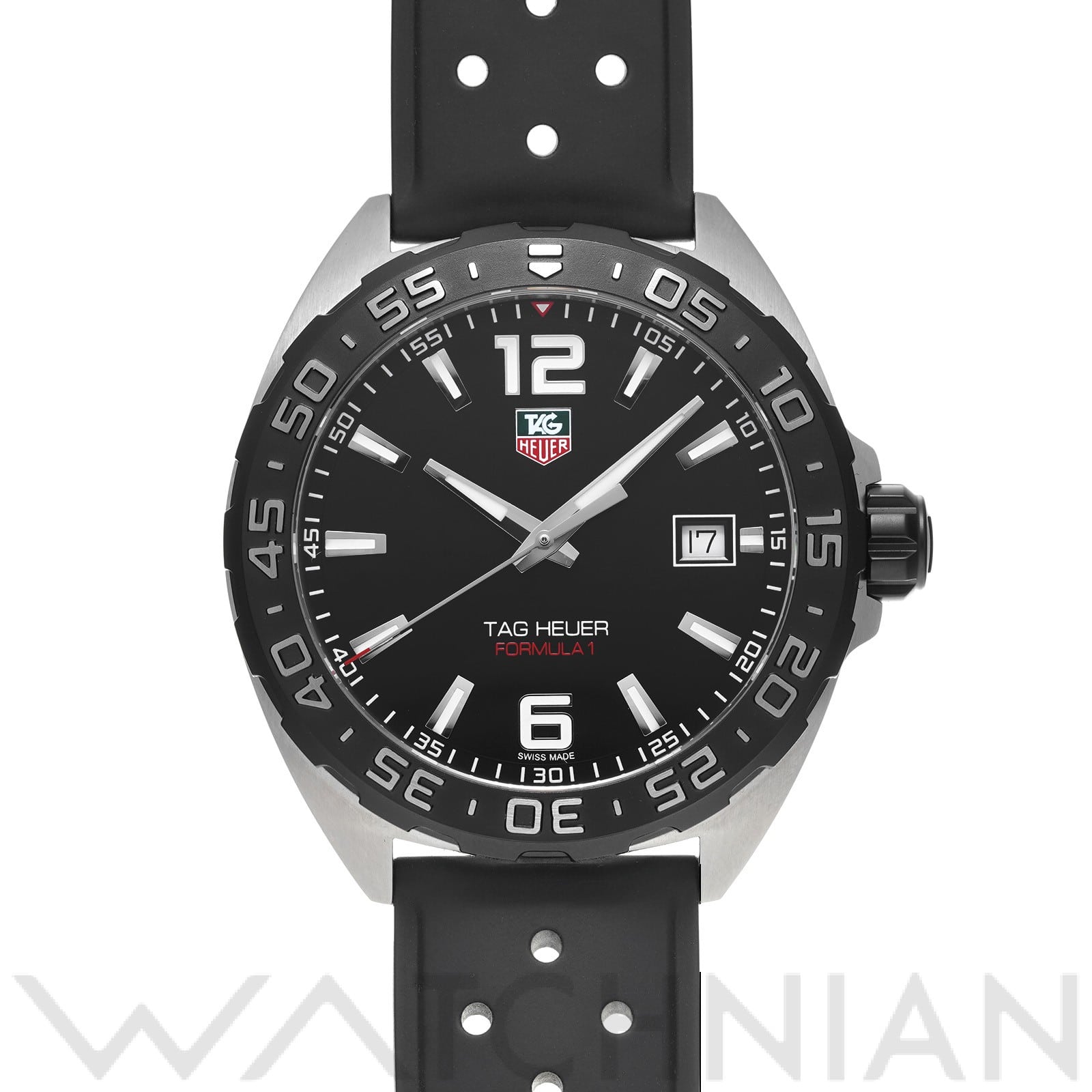 フォーミュラ1 クォーツ WAZ1110.FT8023 ブラック タグホイヤー TAG HEUER メンズ 【中古】