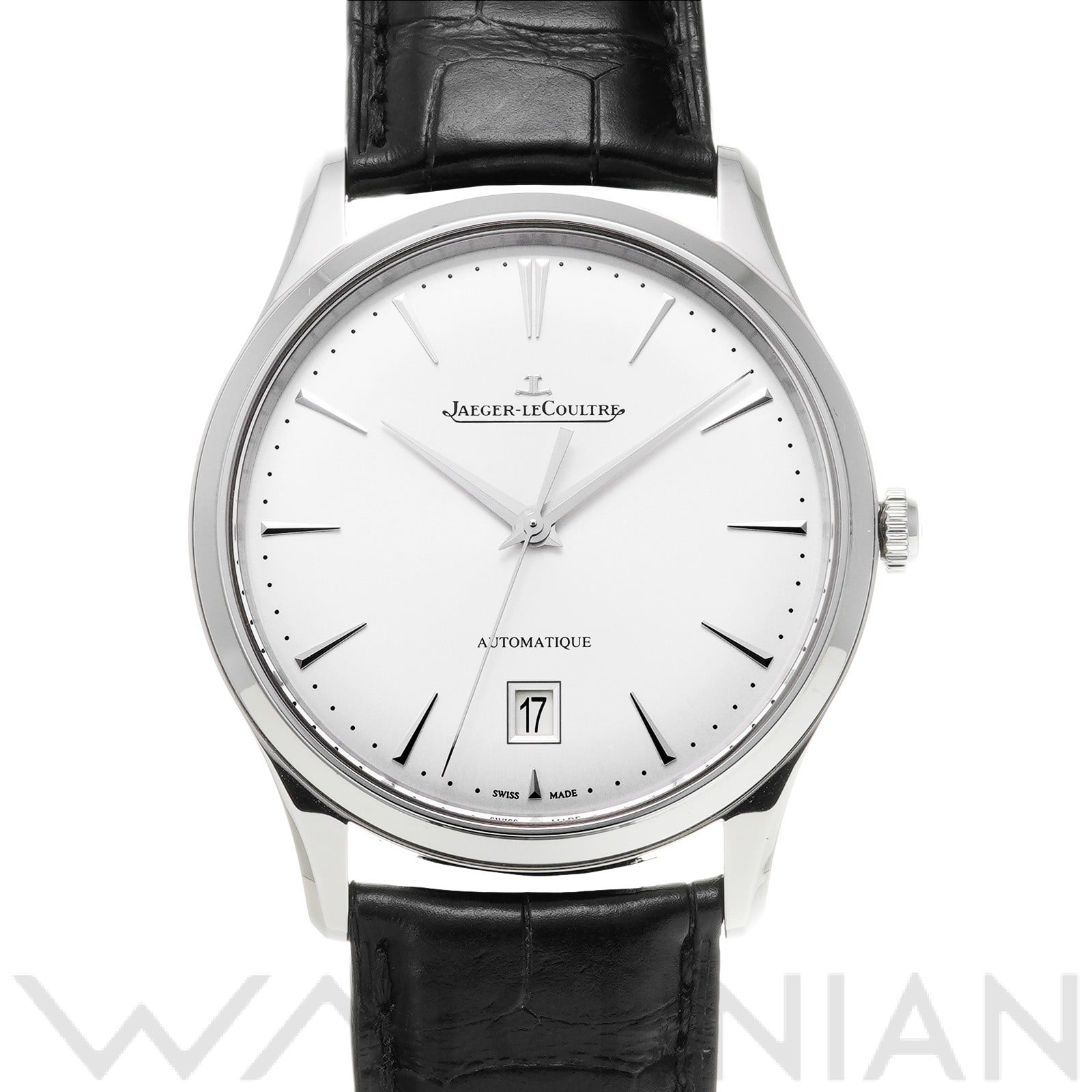 ジャガー ルクルト マスター ウルトラスリム デイト 39 Q1238420 シルバーグレー メンズ 時計 【中古】【wristwatch】