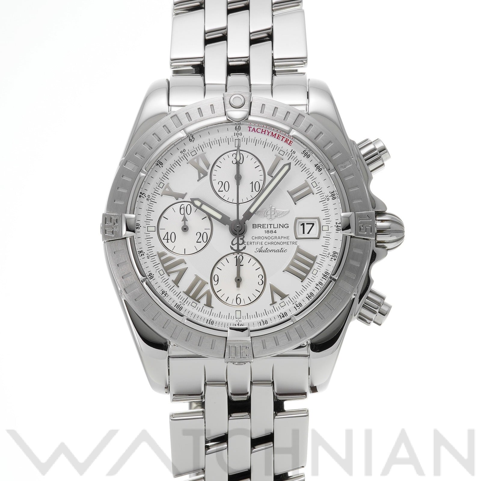 ブライトリング / BREITLING クロノマット エボリューション A13356 ホワイト メンズ 時計 【中古】【wristwatch】