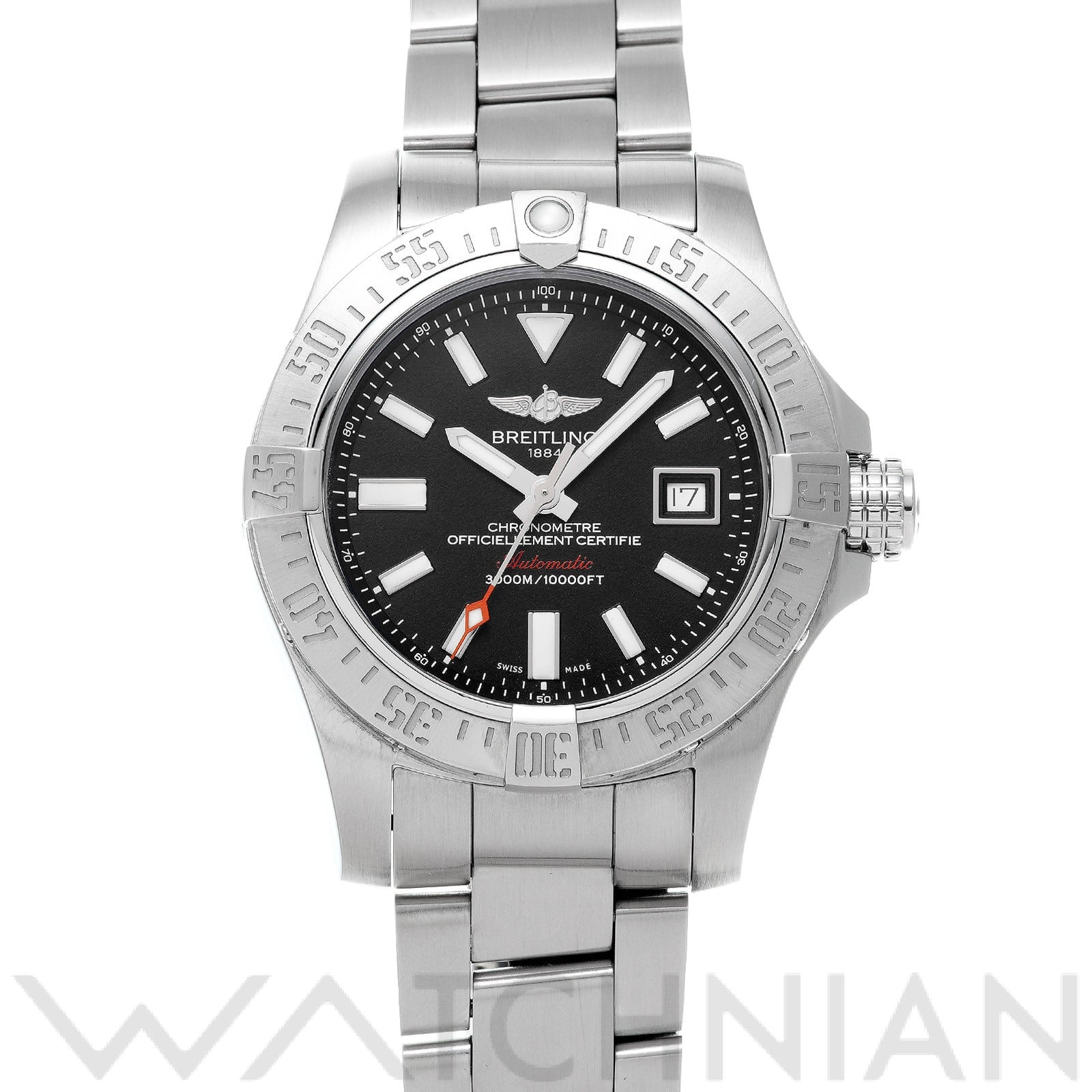 ブライトリング / BREITLING アベンジャーII シーウルフ A1733110/BC30 ブラック メンズ 時計 【中古】【wristwatch】