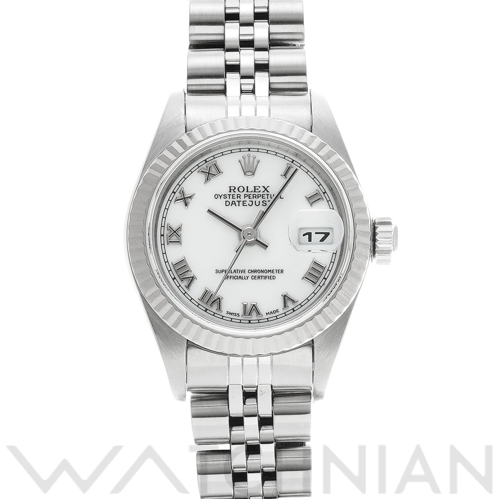 ロレックス デイトジャスト 26 79174 ホワイト レディース 時計 【中古】【wristwatch】