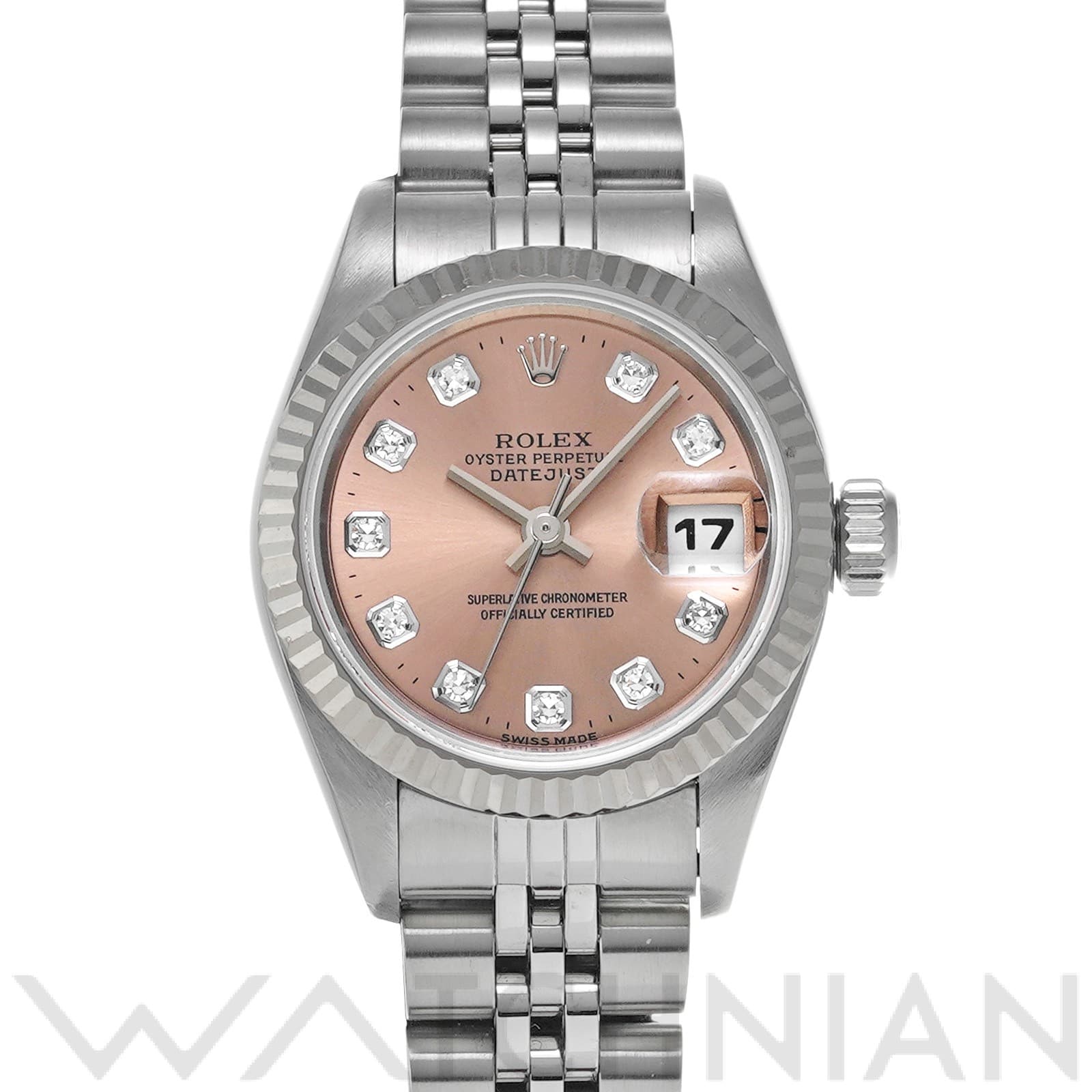 デイトジャスト 69174G U番(1997年頃製造) ピンク/ダイヤモンド ロレックス ROLEX レディース 【中古】