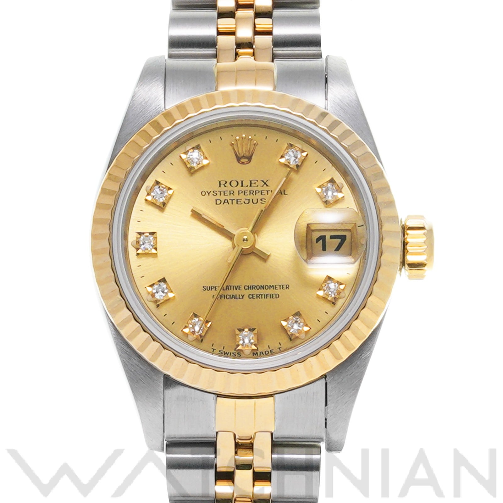 デイトジャスト 69173G E番(1990年頃製造) シャンパン/ダイヤモンド ロレックス ROLEX レディース 【中古】