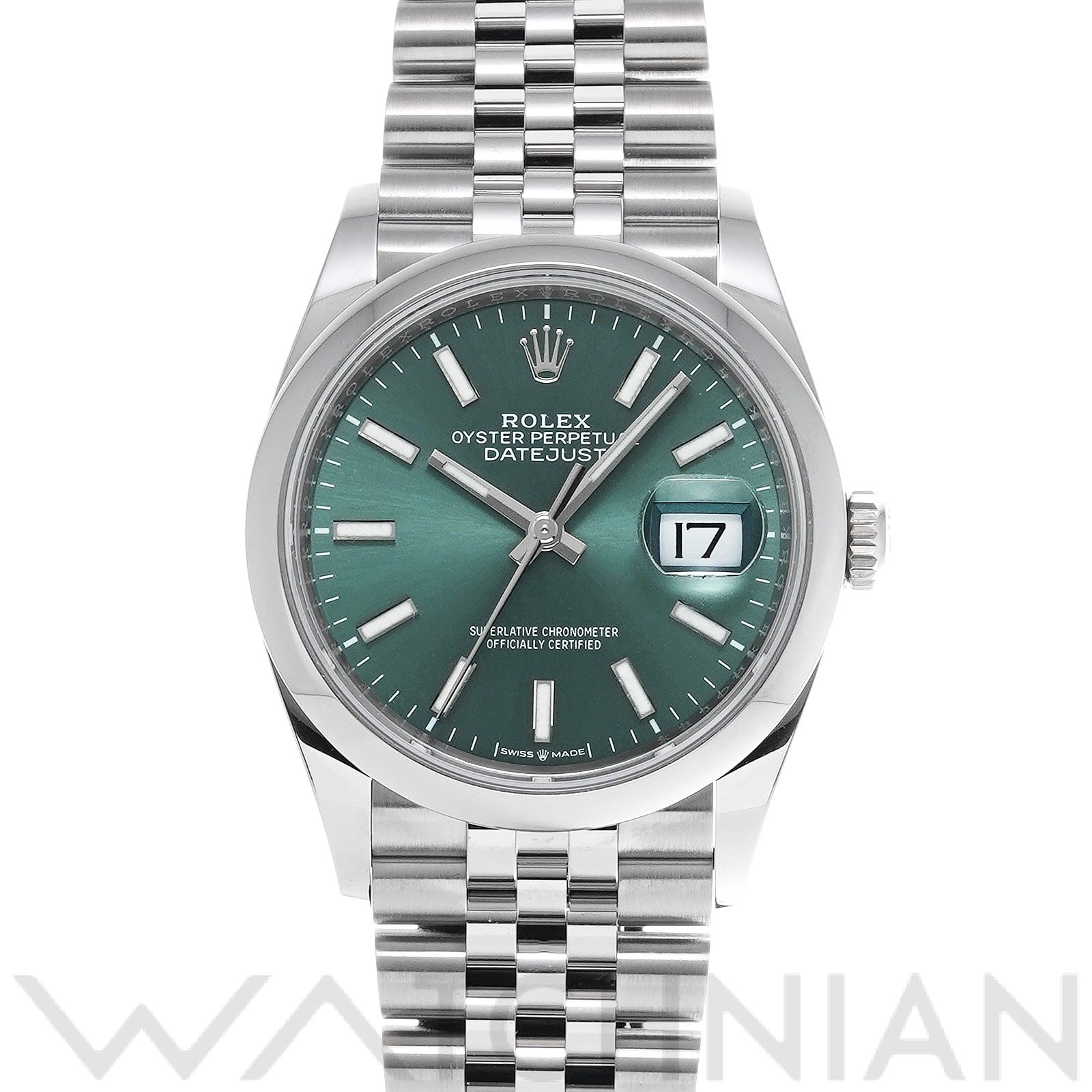 ロレックス デイトジャスト 36 126200 ミントグリーン メンズ 時計 【中古】【wristwatch】