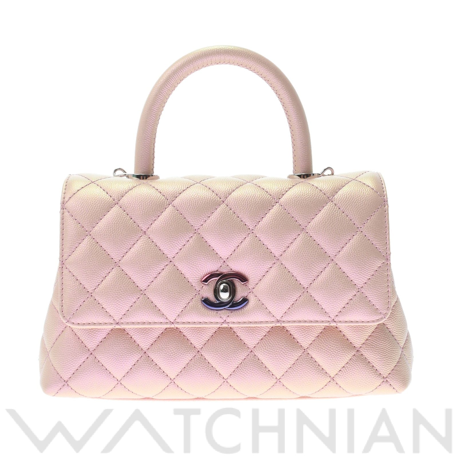 シャネル / CHANEL マトラッセ ココハンドル XS 2WAYチェーンショルダー メタリックピンク/グラデーション金具 A92990 キャビアスキン レディース バッグ 【未使用】【bag】
