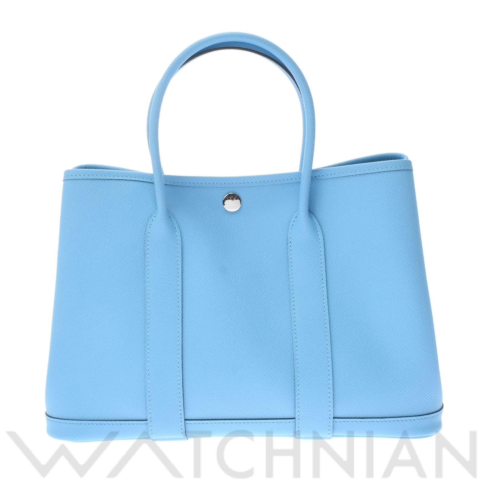 ガーデンパーティ TPM セレスト/パラジウム金具 ヴォーエプソン・スープル HERMES エルメス レディース 【新品】