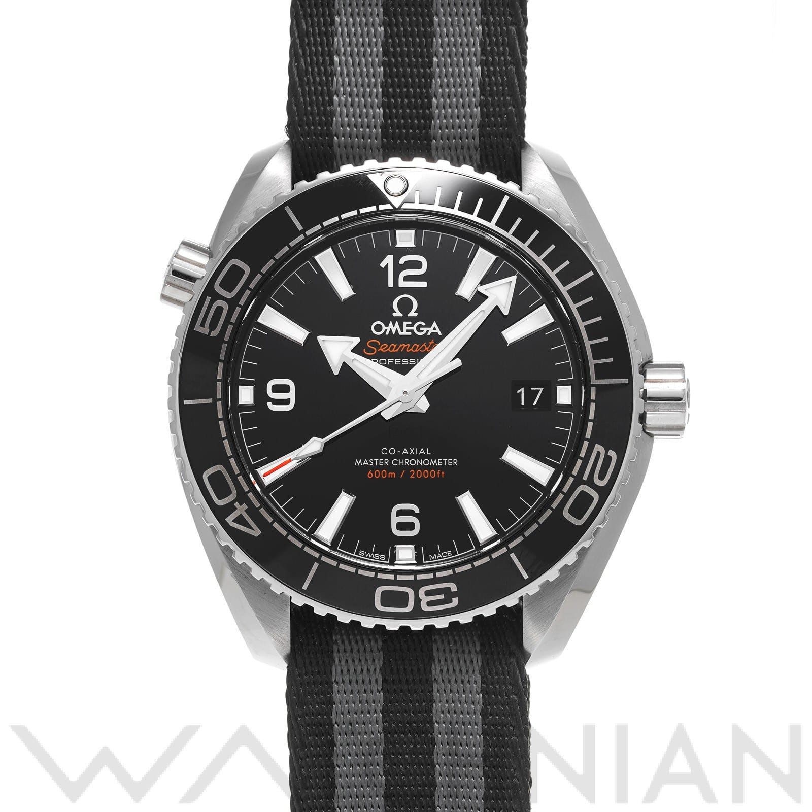 シーマスター プラネットオーシャン 600 コーアクシャル マスタークロノメーター 215.30.40.20.01.001 ブラック オメガ OMEGA メンズ 【中古】