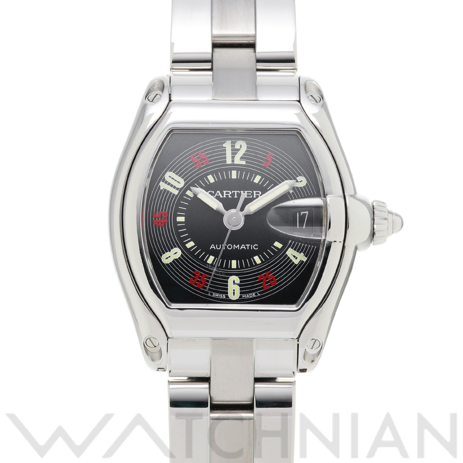 カルティエ / CARTIER ロードスター LM W62002V3 ブラック メンズ 時計 【中古】【wristwatch】