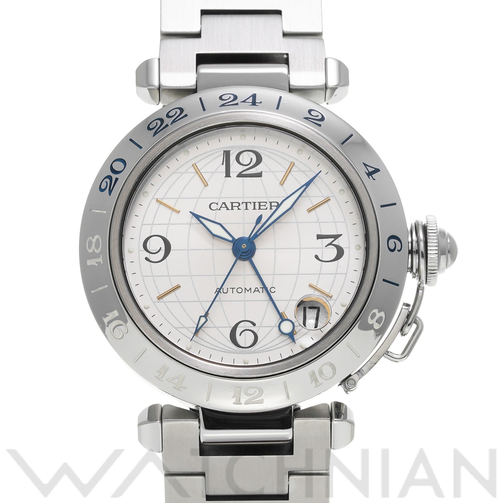 カルティエ / CARTIER パシャC メリディアン GMT W31029M7 シルバー ユニセックス 時計 【中古】【wristwatch】
