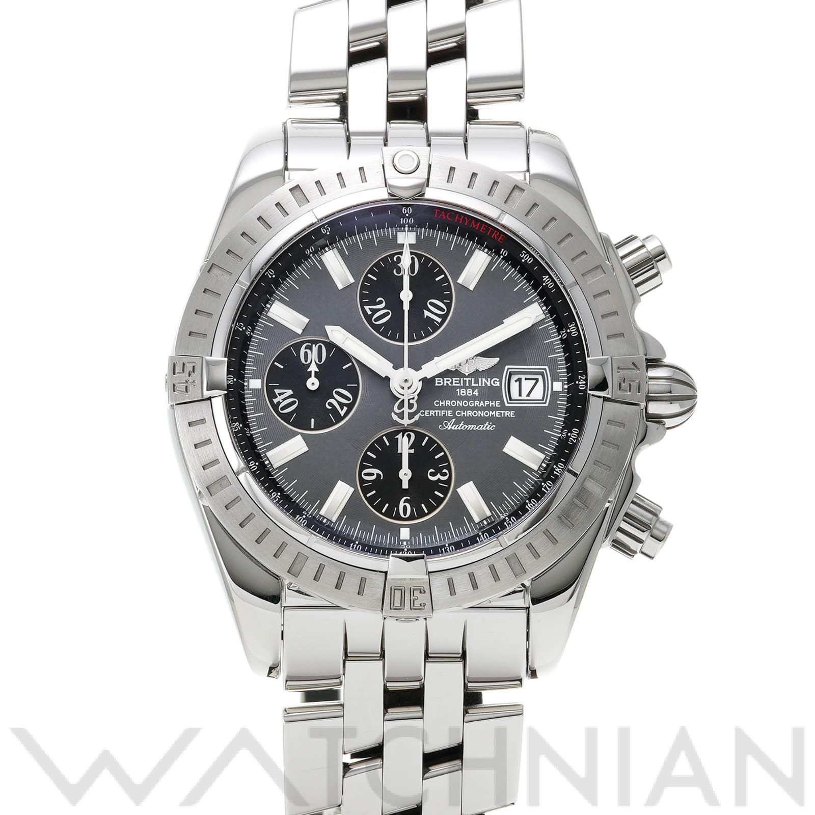 ブライトリング / BREITLING クロノマット エボリューション A156F17PA グレー/ブラック メンズ 時計 【中古】【wristwatch】
