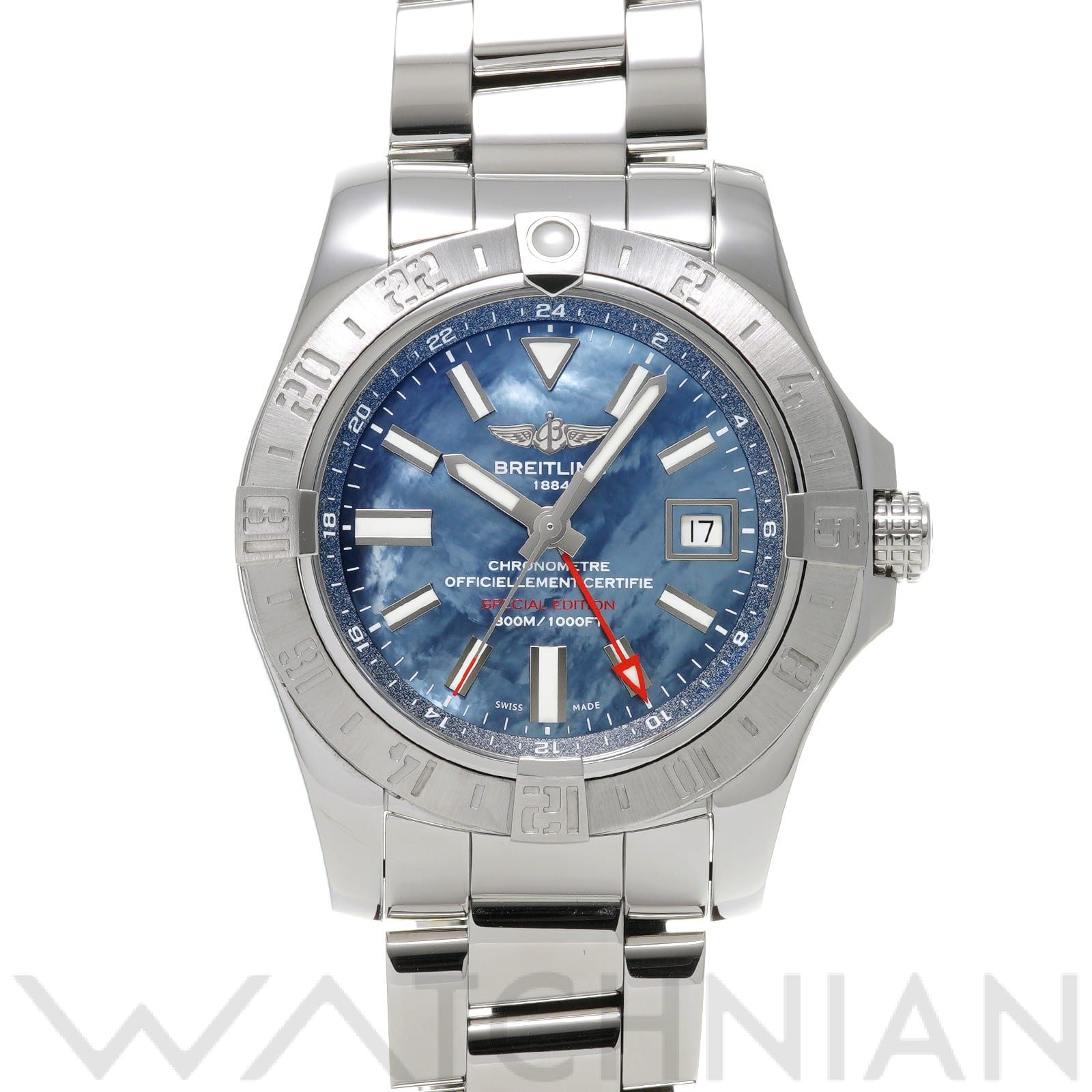 ブライトリング / BREITLING アベンジャーII GMT ブルーマザーオブパール A3239011/C930 ブルーシェル メンズ 時計 【中古】【wristwatch】