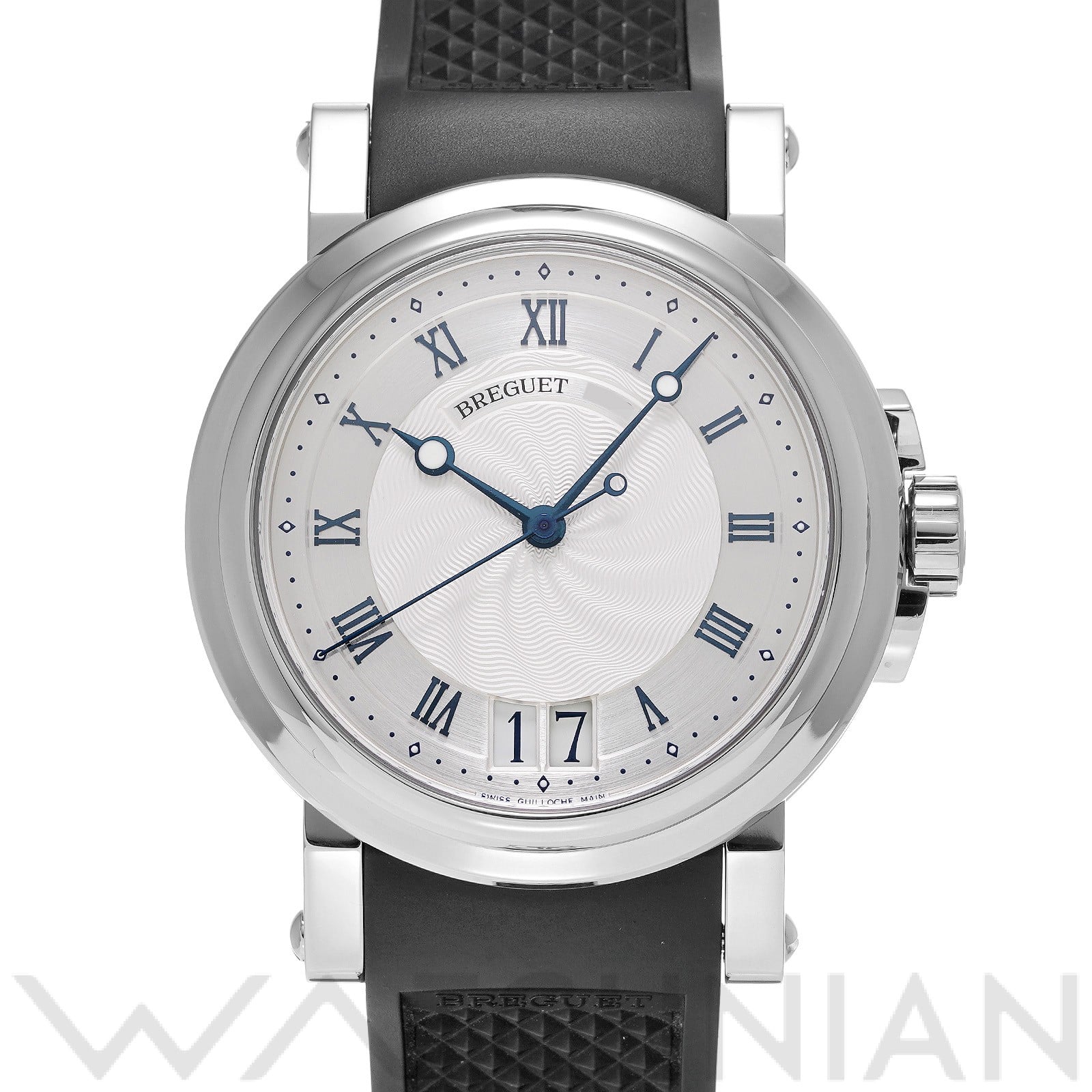 ブレゲ マリーンII ラージデイト 5817ST/12/5V8 シルバー メンズ 時計 【中古】【wristwatch】