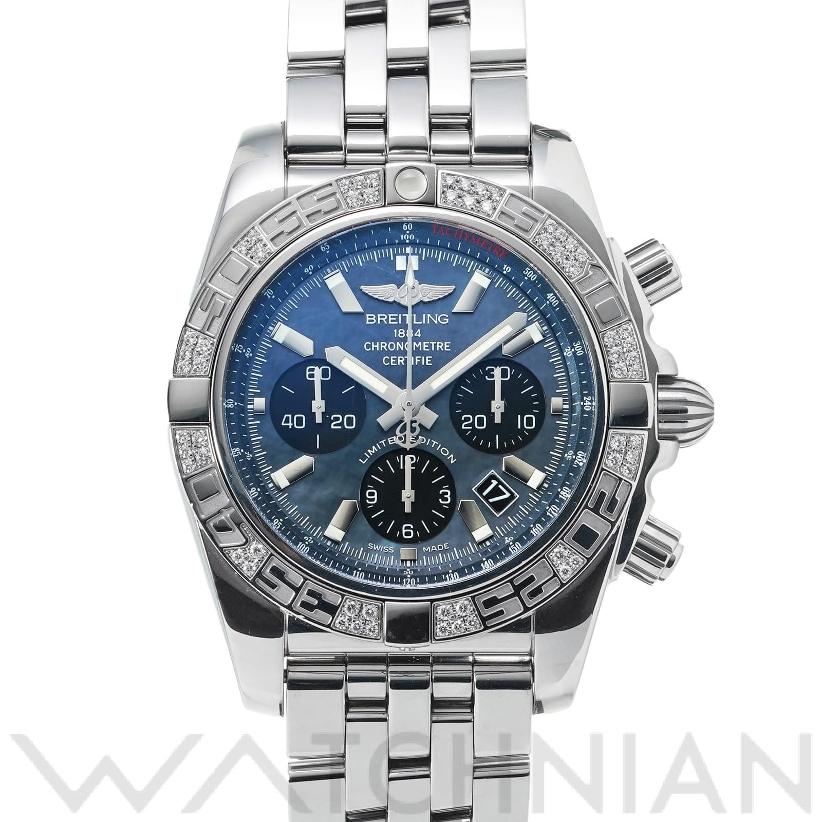 ブライトリング / BREITLING クロノマット 44 AB01112A/BF68 ブルーシェル/ブラック メンズ 時計 【中古】【wristwatch】