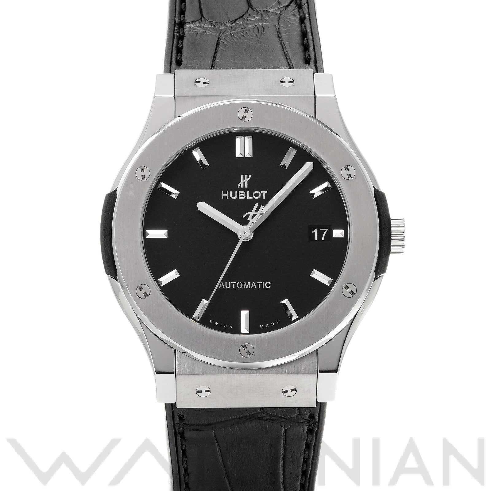 クラシックフュージョン チタニウム 511.NX.1171.LR マットブラック ウブロ HUBLOT メンズ 【中古】