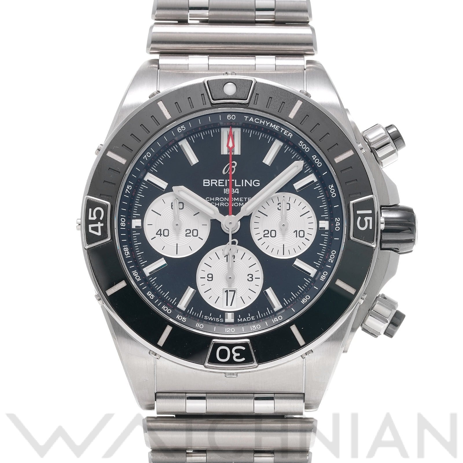 ブライトリング / BREITLING スーパー クロノマット B01 44 AB0136251B1A1 ブラック/シルバー メンズ 時計 【中古】【wristwatch】