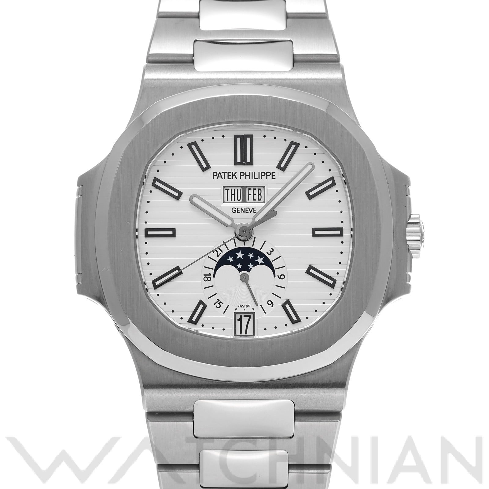 パテック フィリップ / PATEK PHILIPPE ノーチラス アニュアルカレンダー 5726/1A-010 ホワイト メンズ 時計 【中古】【wristwatch】