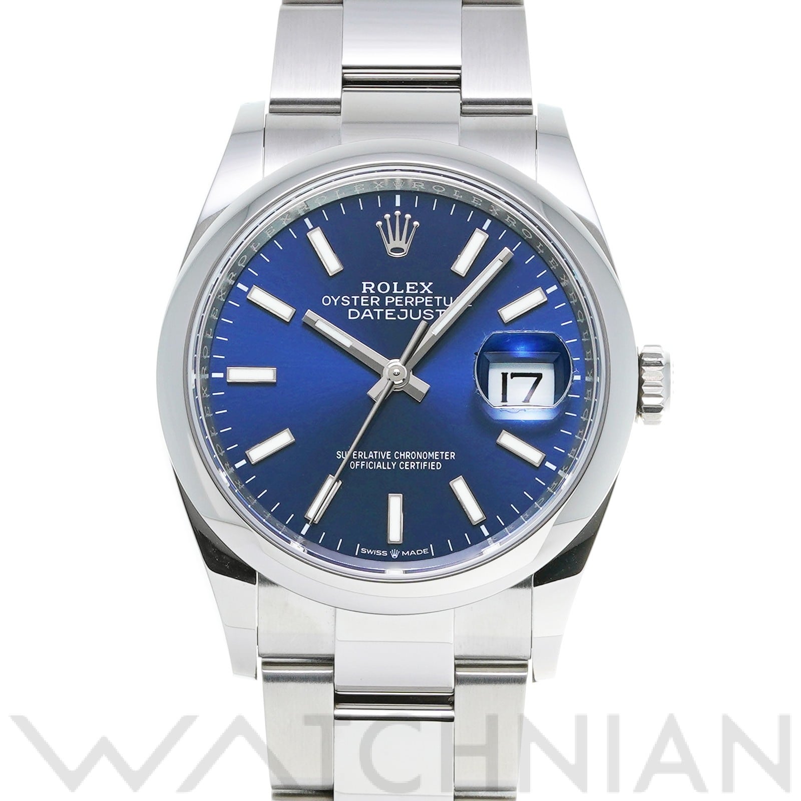 ロレックス デイトジャスト 36 126200 ブライトブルー メンズ 時計 【中古】【wristwatch】