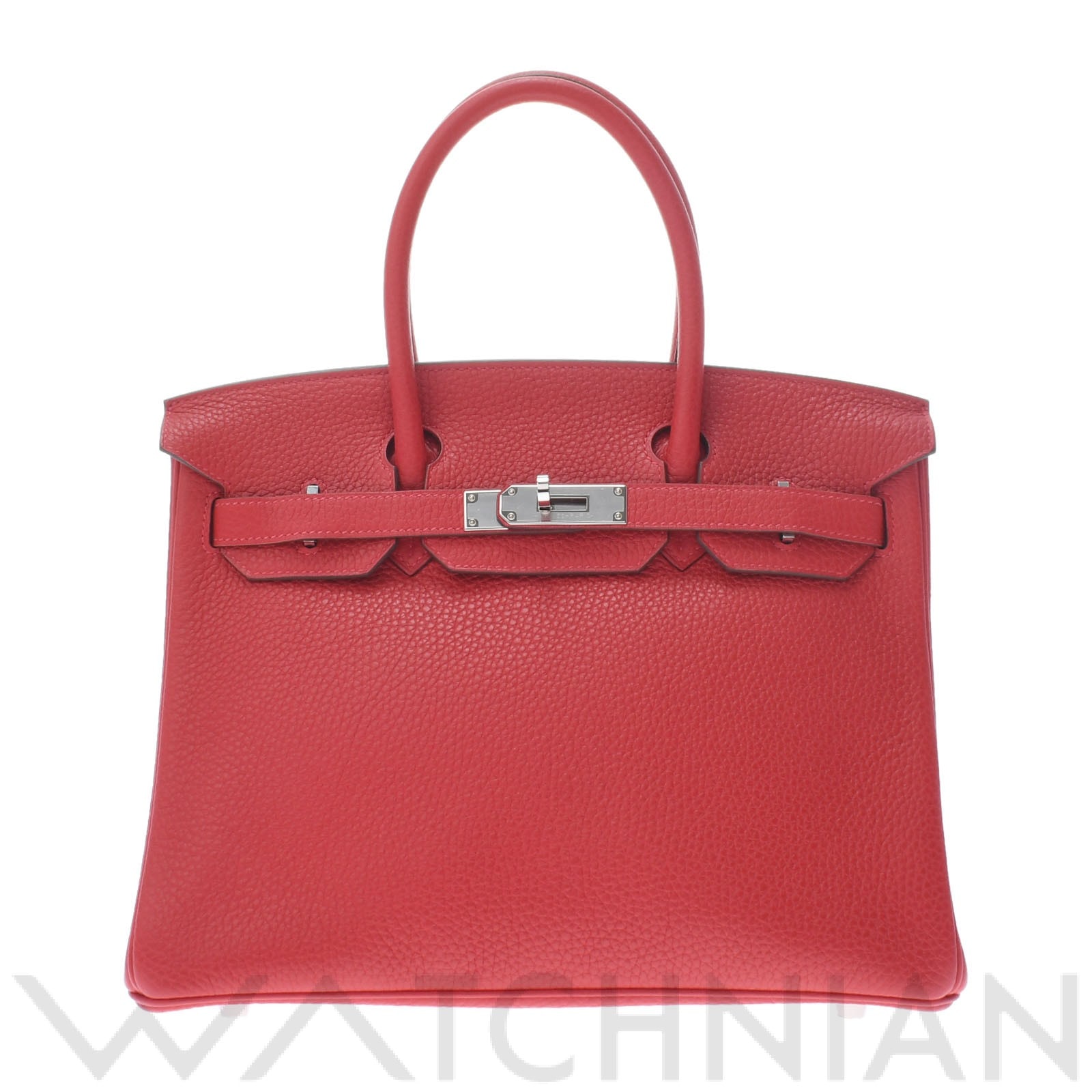 バーキン 30 ヴェルソ ルージュカザック/ ローズリップスティック/パラジウム金具 トゴ HERMES エルメス レディース 【中古】