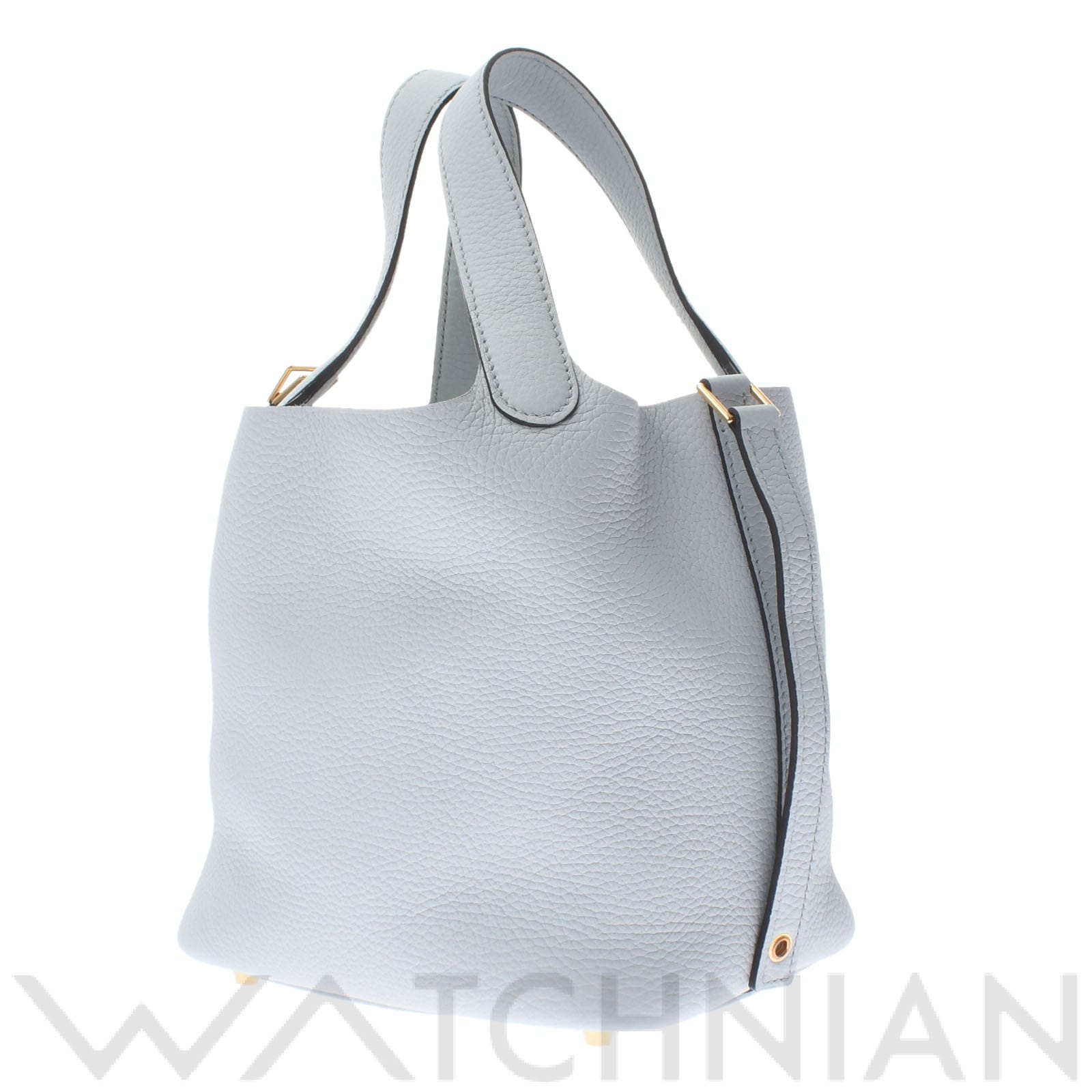 ピコタンロックPM ブルーペール/ゴールド金具 トリヨンクレマンス HERMES エルメス レディース 【新品】