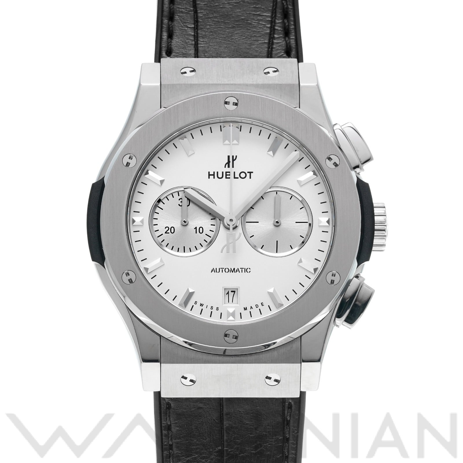 クラシックフュージョン チタニウム クロノグラフ オパリン 541.NX.2611.LR オパリン ウブロ HUBLOT メンズ 【中古】