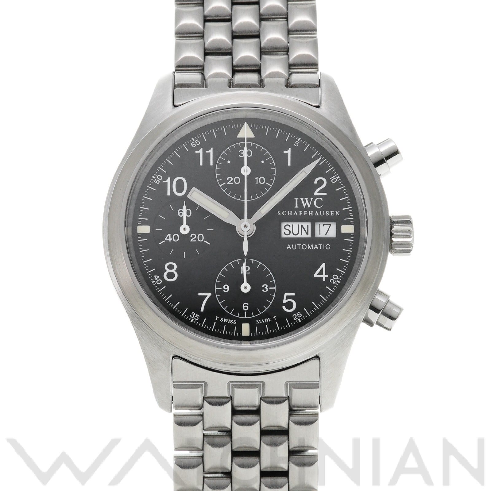 IWC フリーガー クロノグラフ IW370607 ブラック メンズ 時計 【中古】【wristwatch】