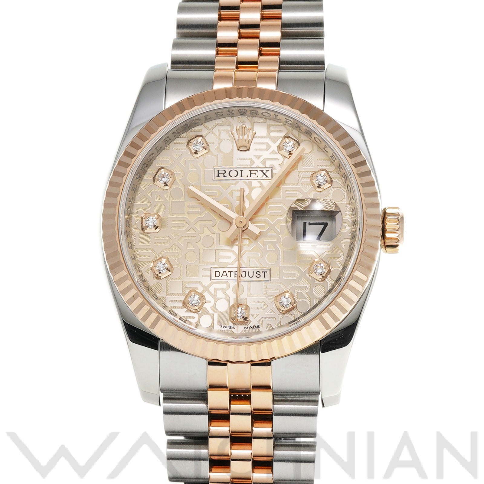 ロレックス デイトジャスト 36 116231G ピンクコンピュータ/ダイヤモンド メンズ 時計 【中古】【wristwatch】