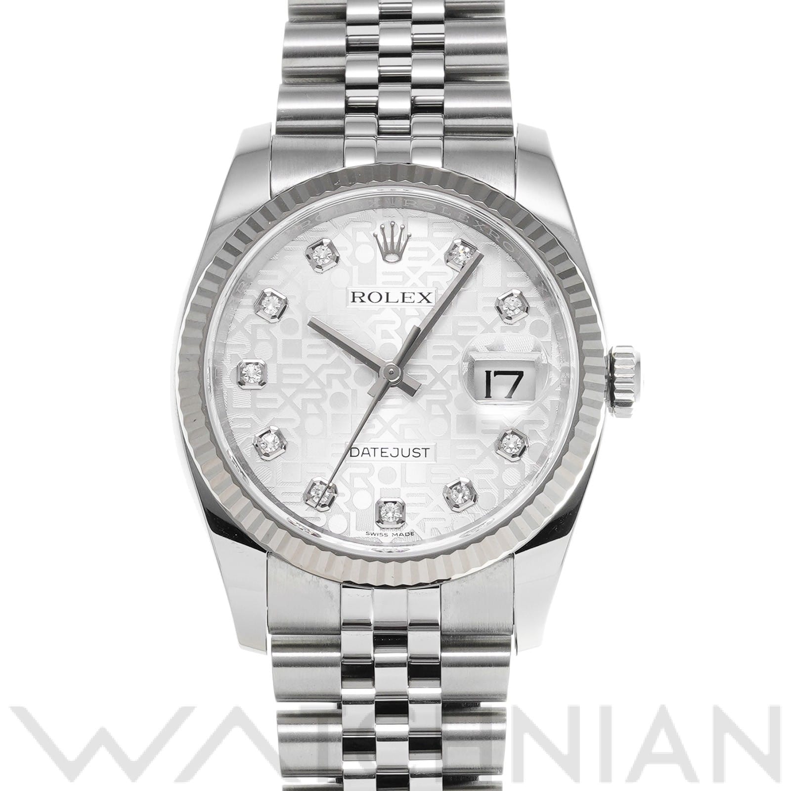 ロレックス デイトジャスト 36 116234G シルバーコンピュータ/ダイヤモンド メンズ 時計 【中古】【wristwatch】