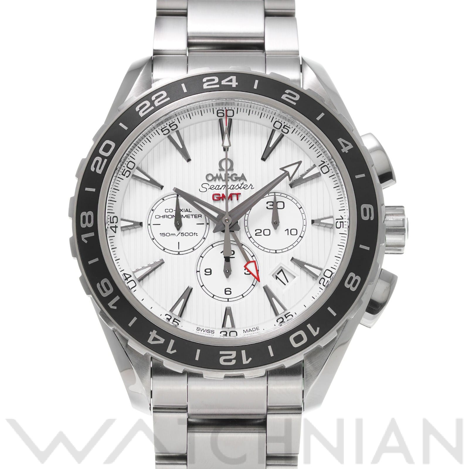 オメガ / OMEGA シーマスター アクアテラ コーアクシャル GMT クロノグラフ 231.10.44.52.04.001 ホワイト メンズ 時計 【中古】【wristwatch】