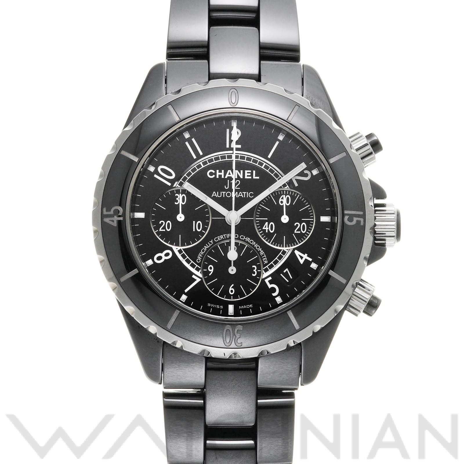 シャネル / CHANEL J12 クロノグラフ 41MM H0940 ブラックラッカー メンズ 時計 【中古】【wristwatch】