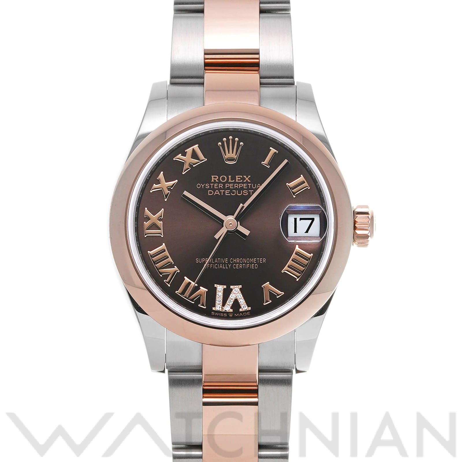ロレックス デイトジャスト 31 278241 チョコレートブラウン/ダイヤモンド ユニセックス 時計 【中古】【wristwatch】