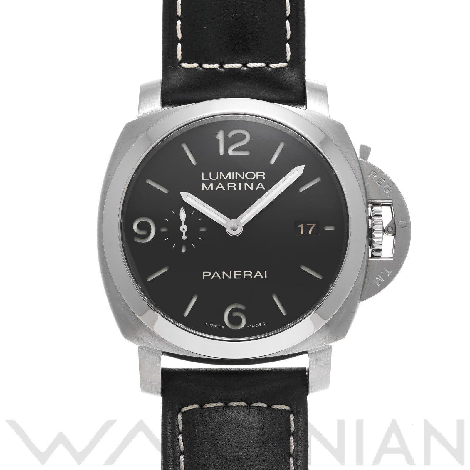 ルミノールマリーナ 1950 3デイズ アッチャイオ PAM00312 Q番(2014年製造) ブラック パネライ OFFICINE PANERAI メンズ 【中古】