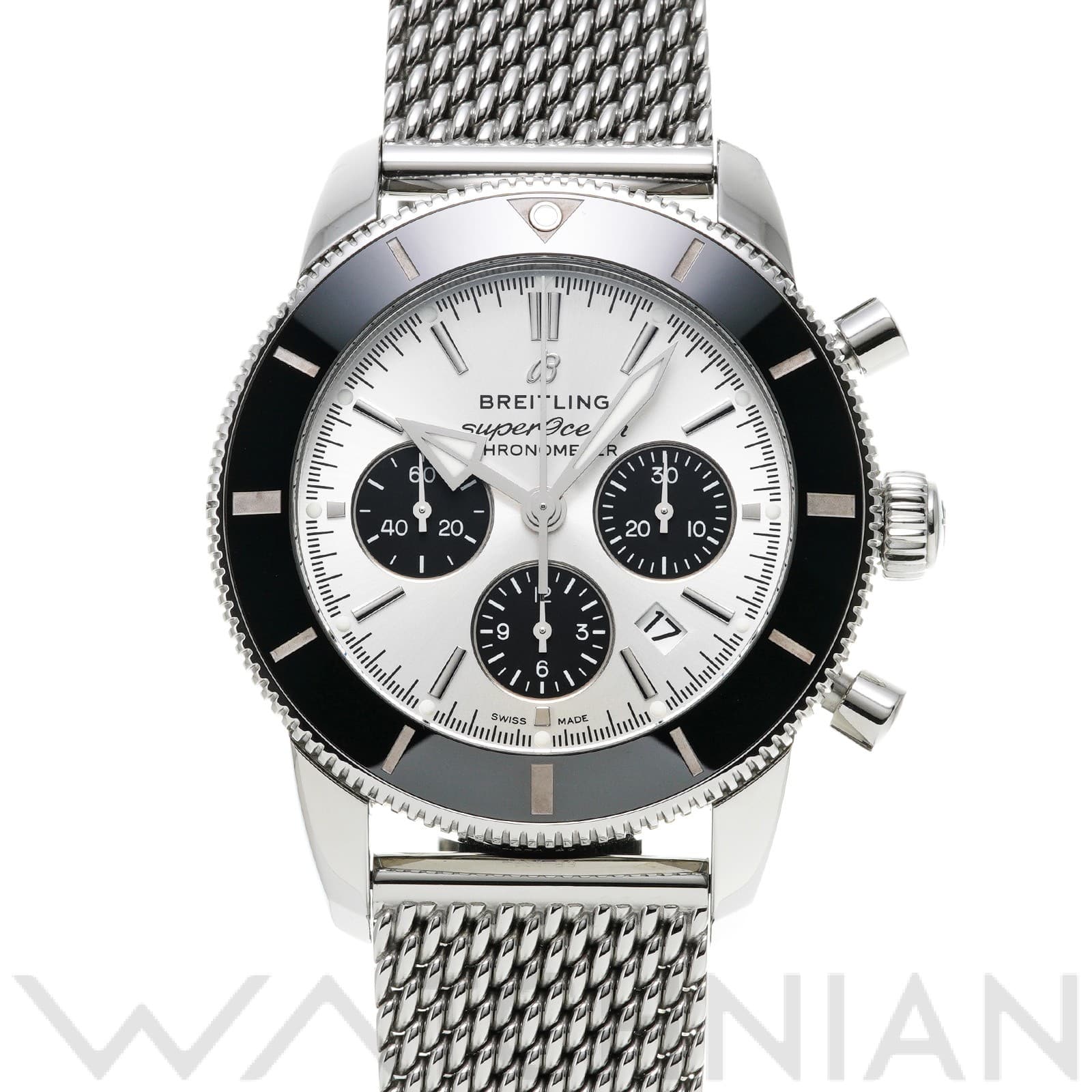 ブライトリング / BREITLING スーパーオーシャン ヘリテージ B01 クロノグラフ 44 AB0162121G1A1 シルバー/ブラック メンズ 時計 【中古】【wristwatch】