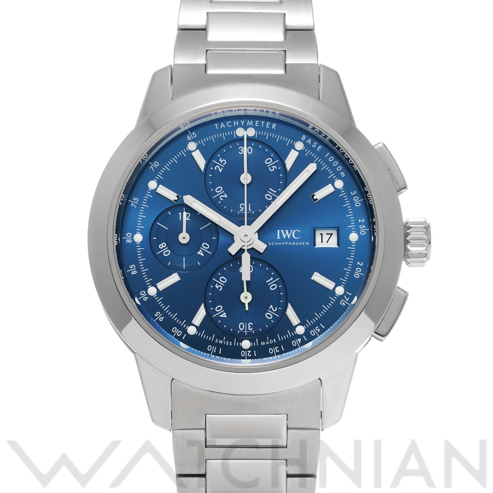 IWC インヂュニア クロノグラフ IW380802 ブルー メンズ 時計 【中古】【wristwatch】