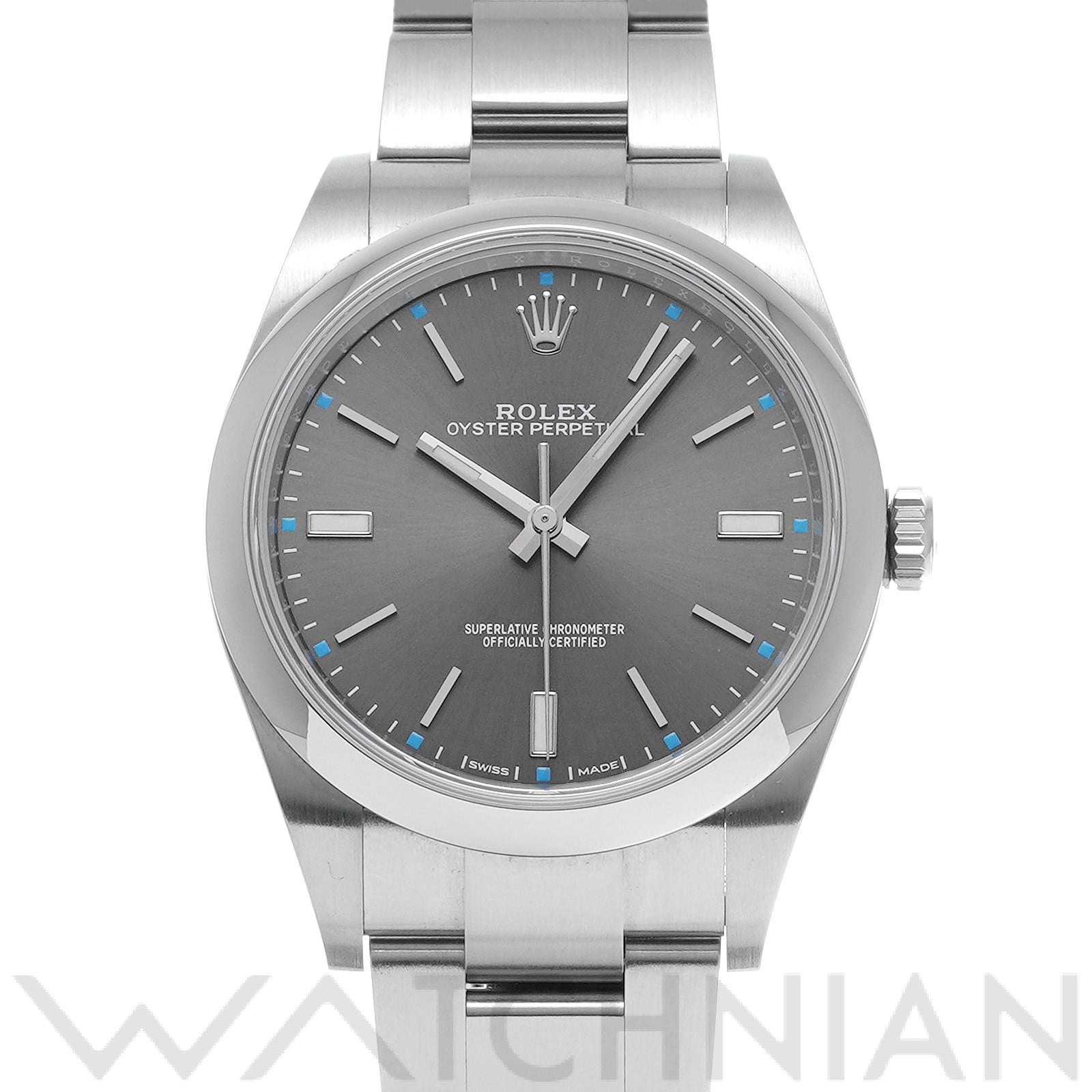 オイスターパーペチュアル 39 114300 ランダムシリアル ダークロジウム ロレックス ROLEX メンズ 【中古】