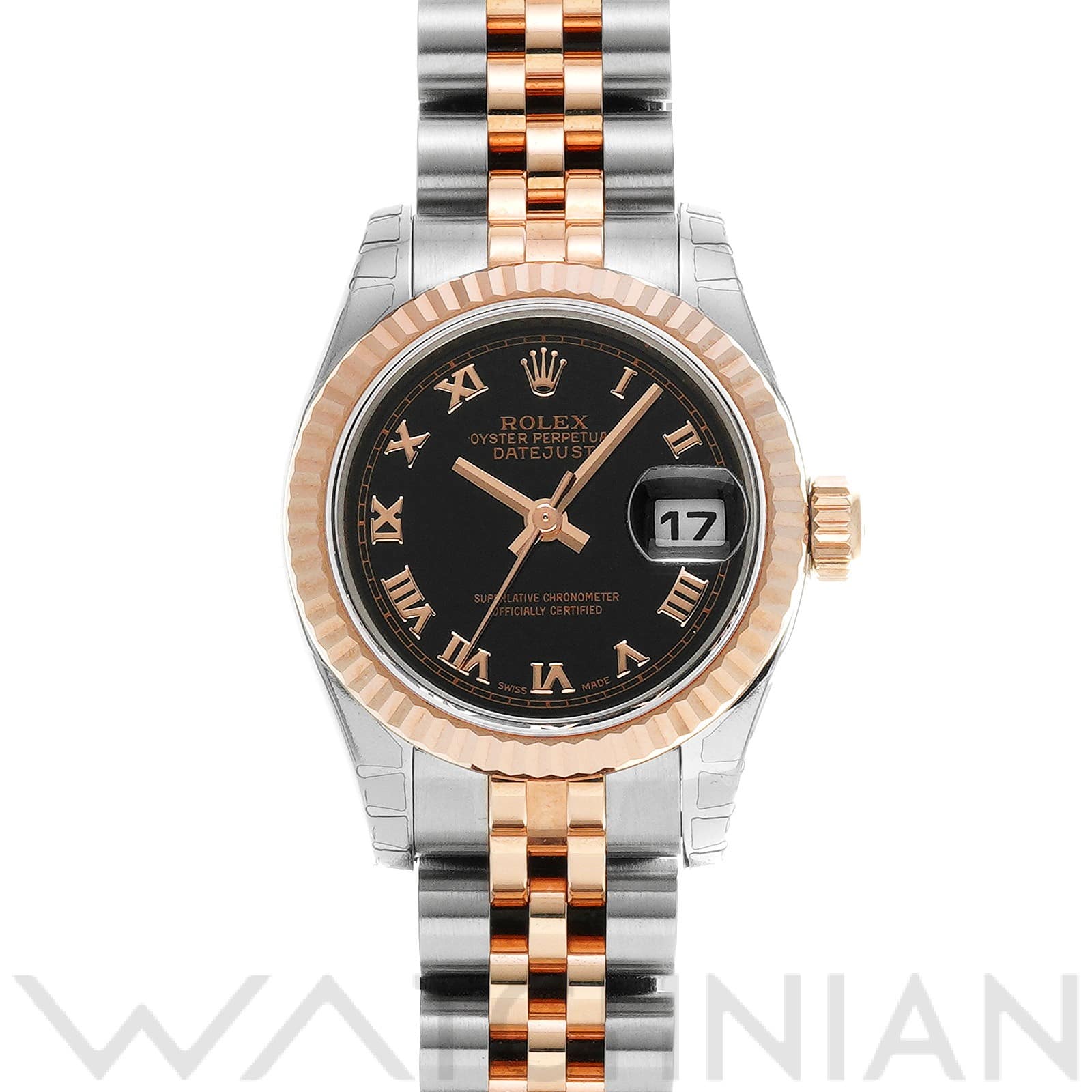 ロレックス レディ デイトジャスト 26 179171 ブラック レディース 時計 【中古】【wristwatch】