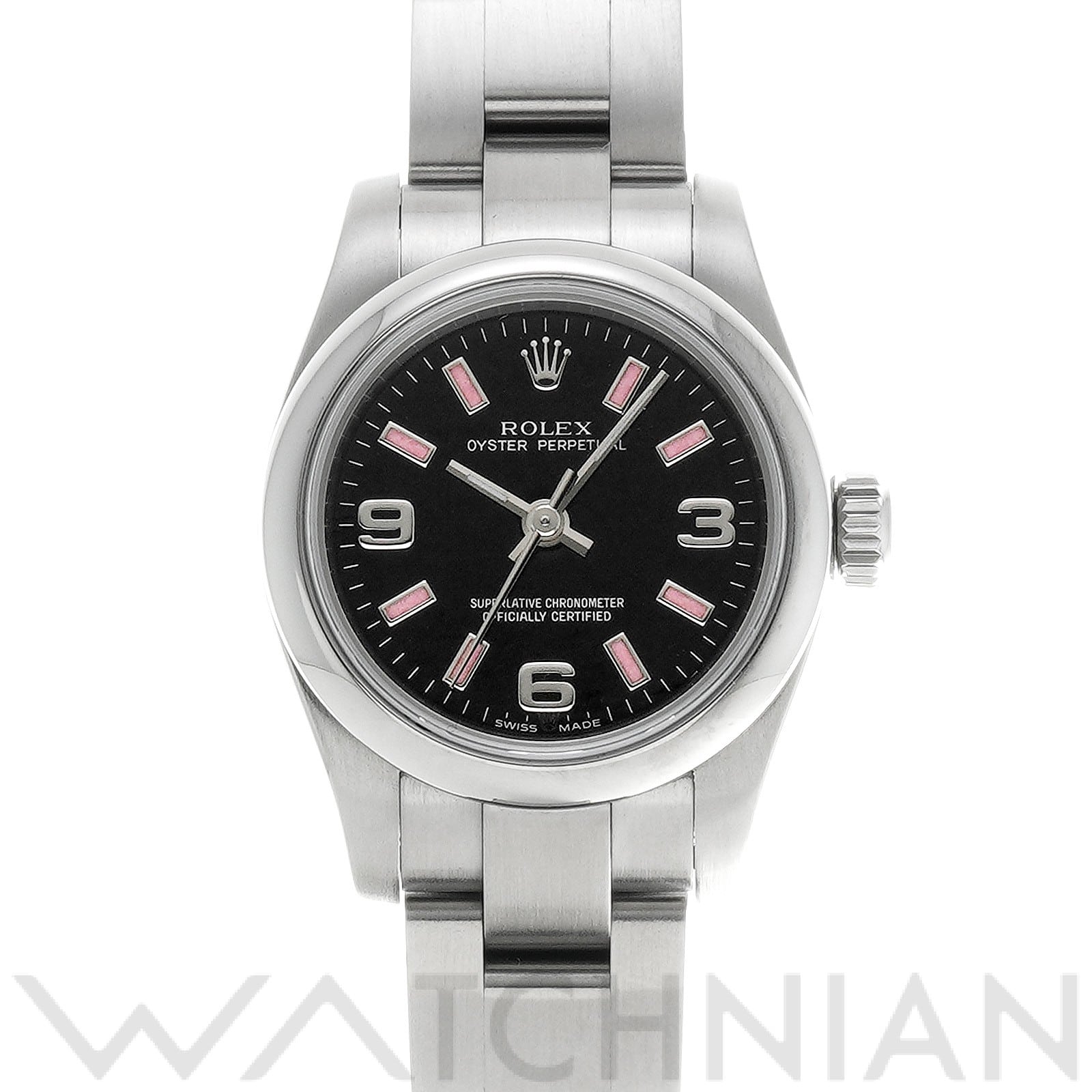 オイスターパーペチュアル 26 176200 M番(2008年頃製造) ブラック ロレックス ROLEX レディース 【中古】