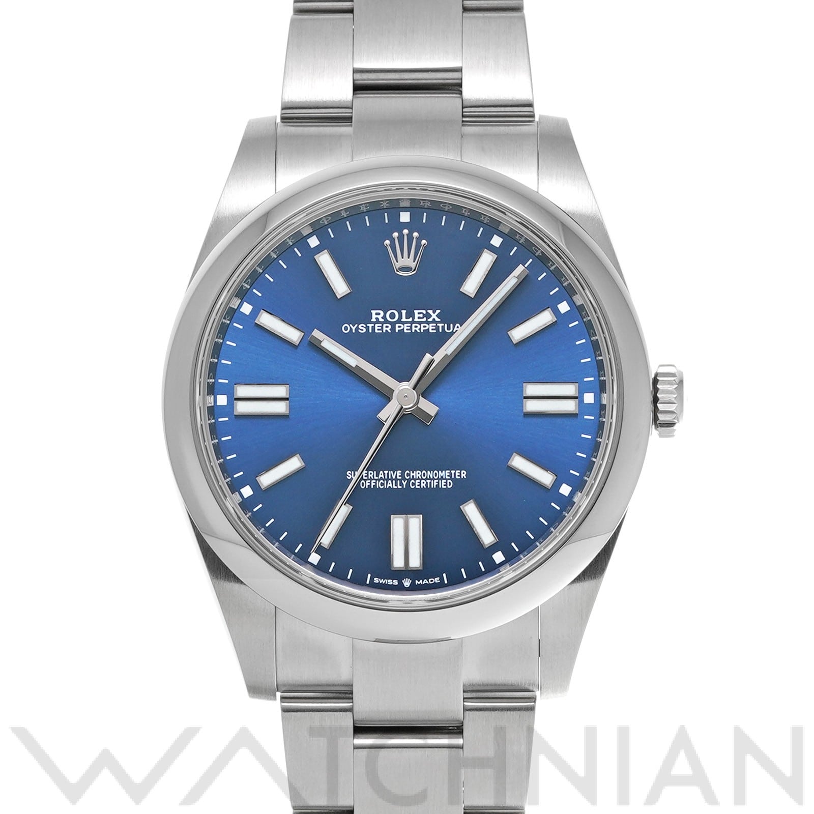 ロレックス オイスターパーペチュアル 41 124300 ブライトブルー メンズ 時計 【未使用】【wristwatch】