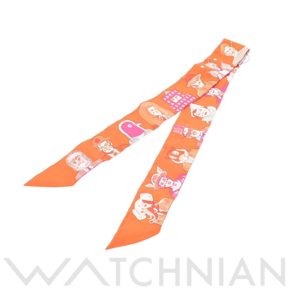 エルメス / HERMES ツイリー  DRESS CODE オレンジ シルク100％ レディース 【新品】【other】