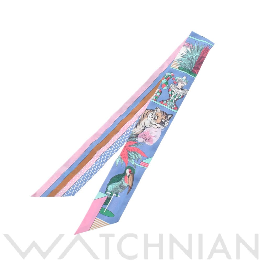 エルメス / HERMES ツイリー  Grand Theatre Nouveau ブルー シルク100％ レディース 【新品】【other】