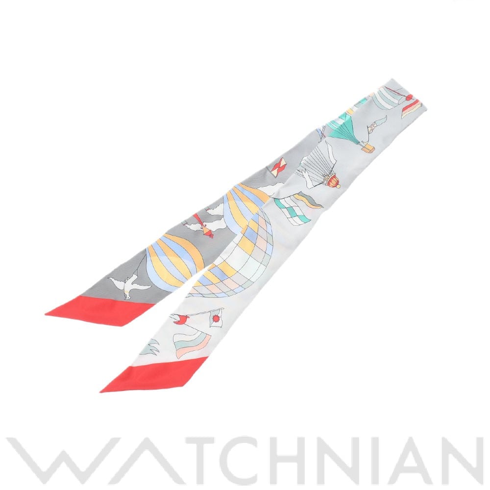 エルメス / HERMES ツイリー LES FOLIES DU CIEL グレー シルク100％ レディース 【新品】【other】