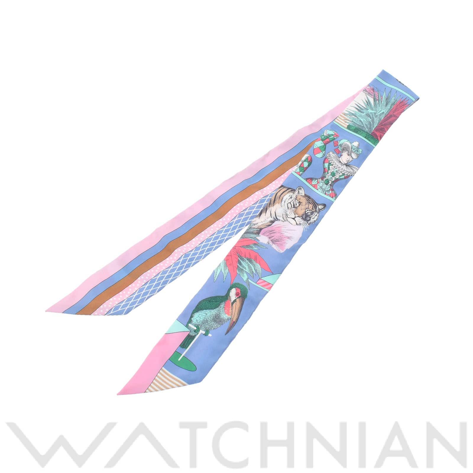 エルメス / HERMES ツイリー  Grand Theatre Nouveau ブルー シルク100％ レディース 【新品】【other】