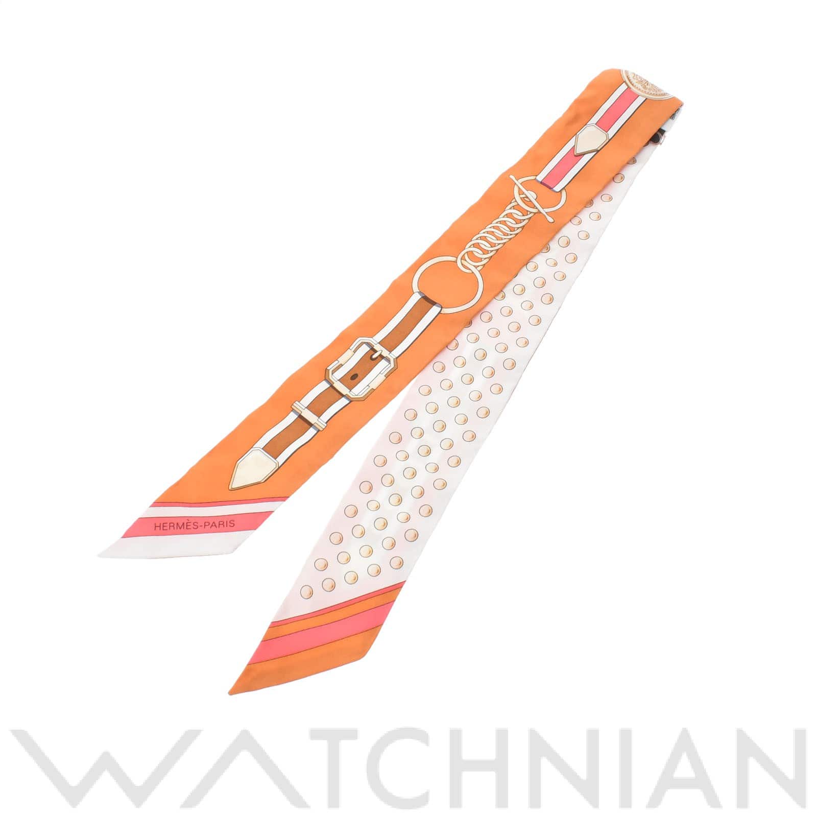 エルメス / HERMES ツイリー  Grand Tralala オレンジ シルク100％ レディース 【新品】【other】