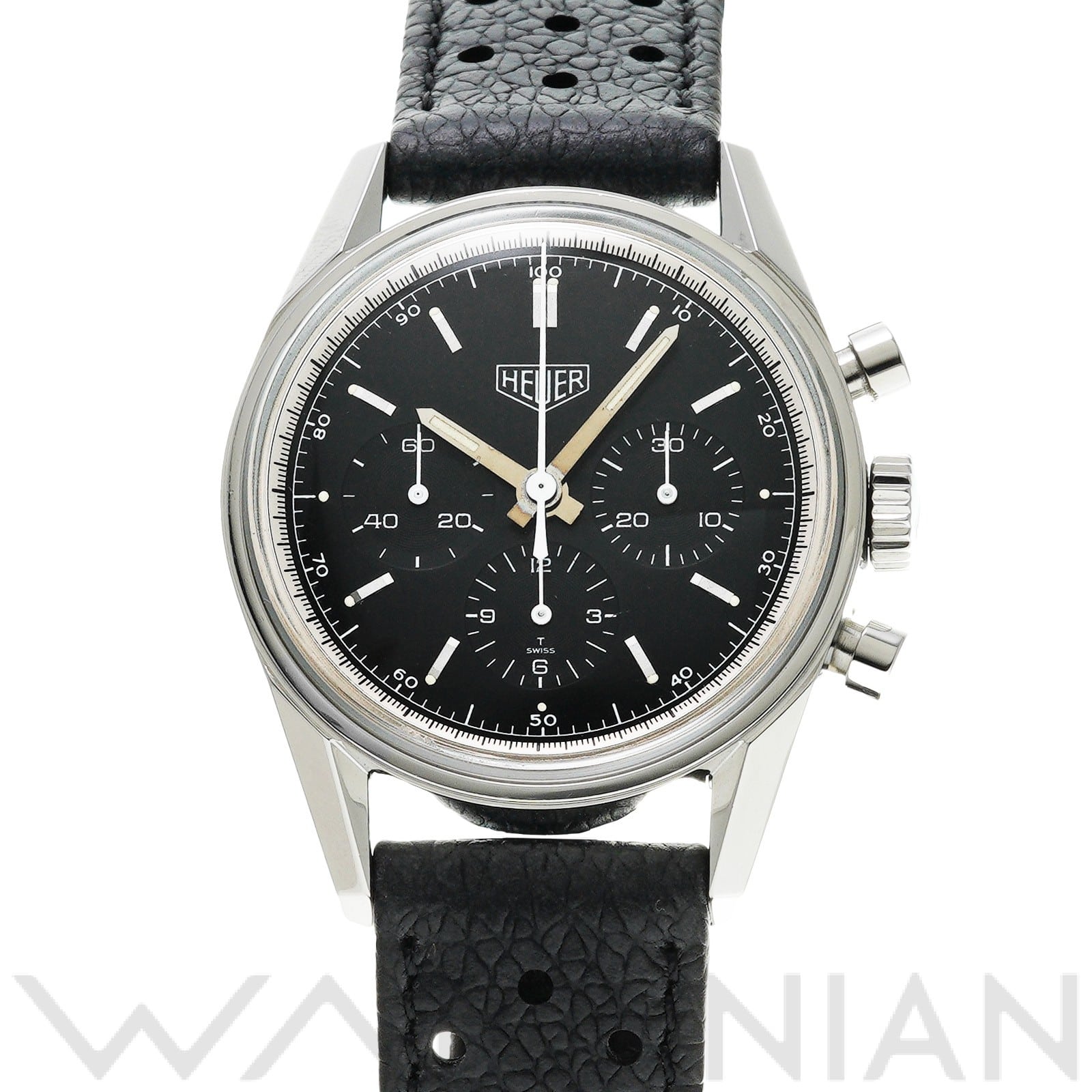 カレラ クロノグラフ クラシック リ・エディション CS3111.BC0725 ブラック タグ ホイヤー TAG HEUER メンズ 【中古】