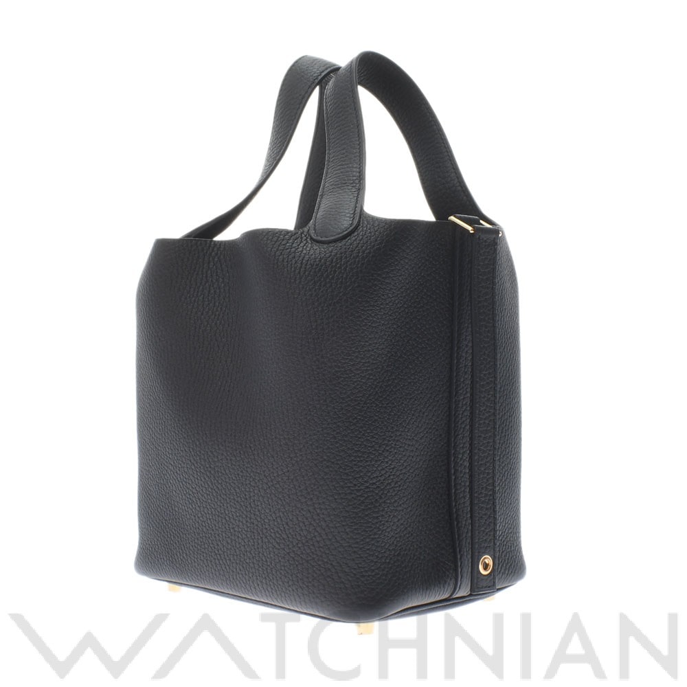 ピコタンロックPM 黒/ゴールド金具 トリヨンクレマンス HERMES エルメス レディース 【新品】