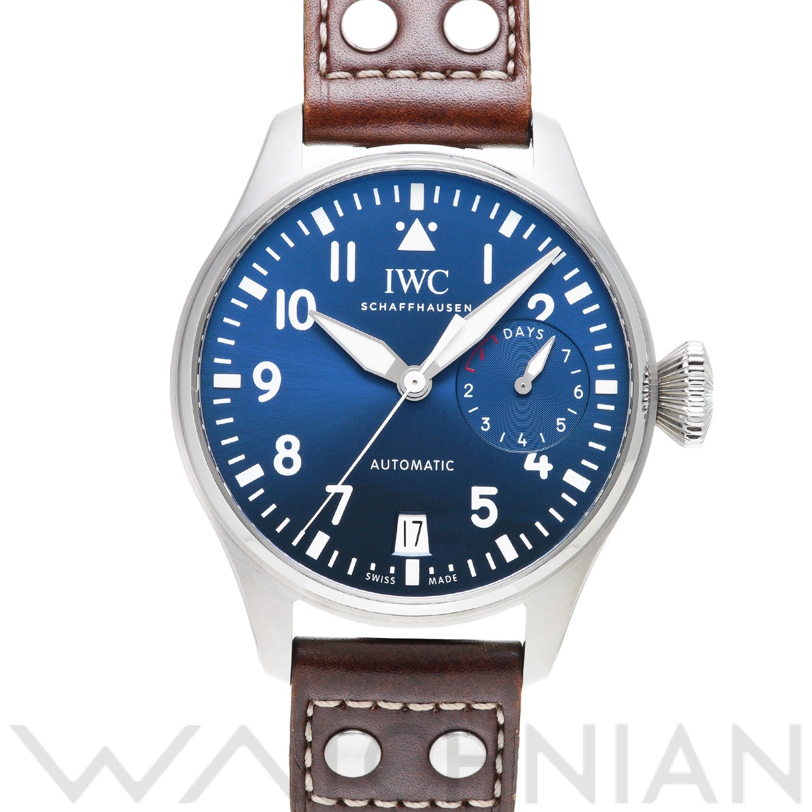 ビッグパイロットウォッチ プティ・プランス IW500916 ブルー インターナショナルウォッチカンパニー IWC メンズ 【中古】