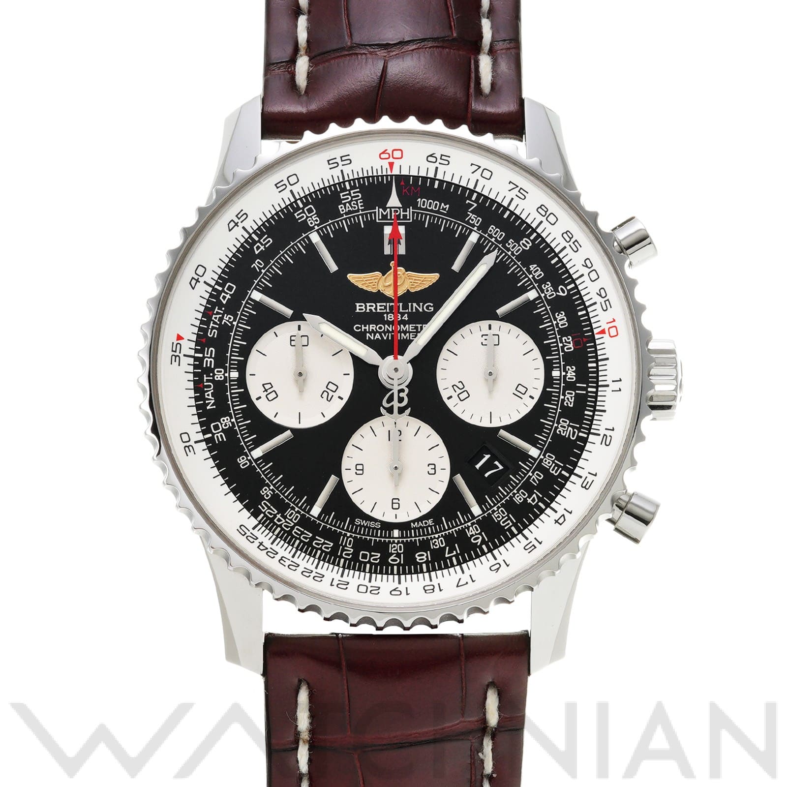 ナビタイマー 01 AB012012/BB01 ブラック/シルバー ブライトリング BREITLING メンズ 【中古】