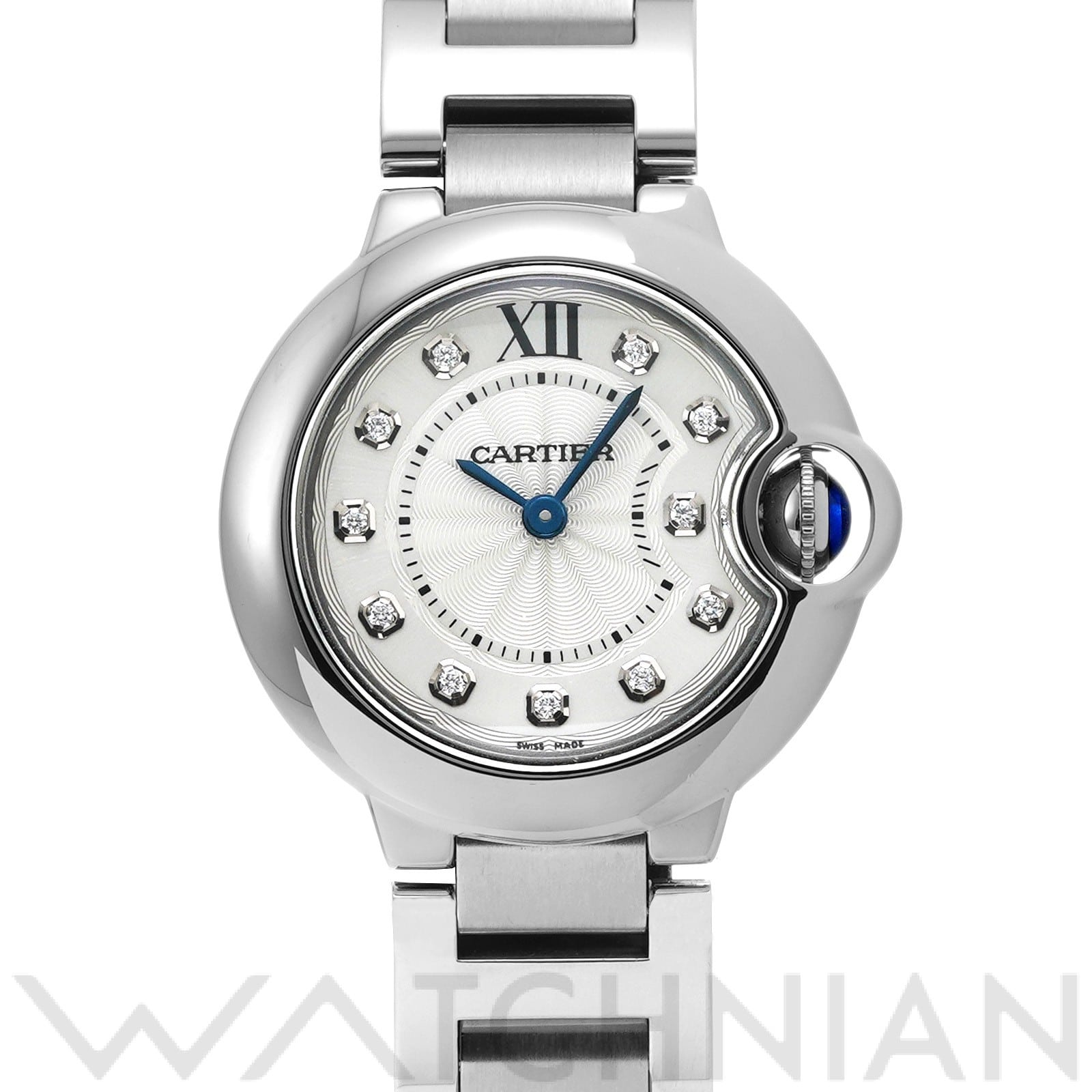 カルティエ / CARTIER バロンブルー ドゥ カルティエ 28mm WE902073 シルバー/ダイヤモンド レディース 時計 【中古】【wristwatch】