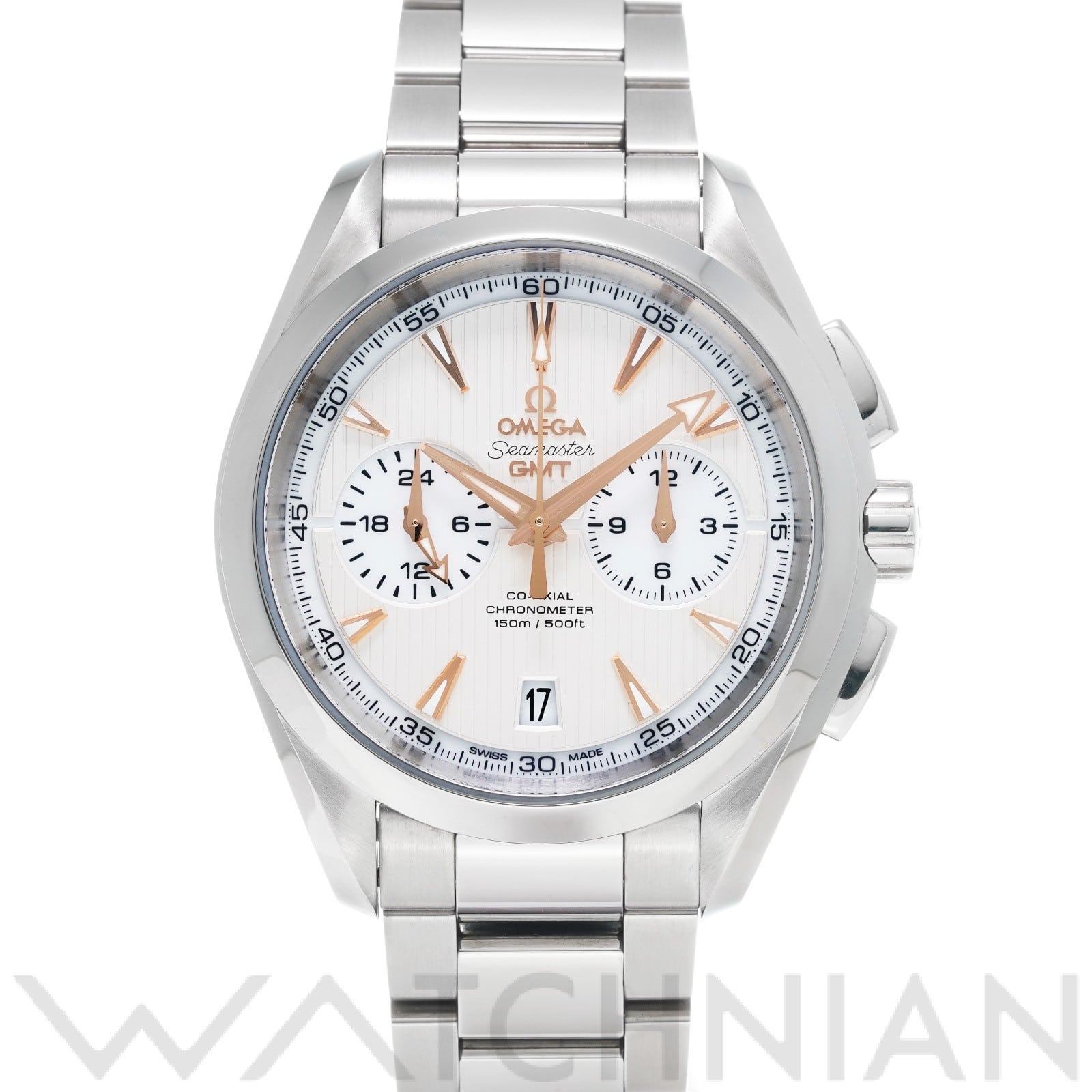 オメガ / OMEGA シーマスター アクアテラ コーアクシャル GMT クロノグラフ 231.10.43.52.02.001 シルバー メンズ 時計 【中古】【wristwatch】