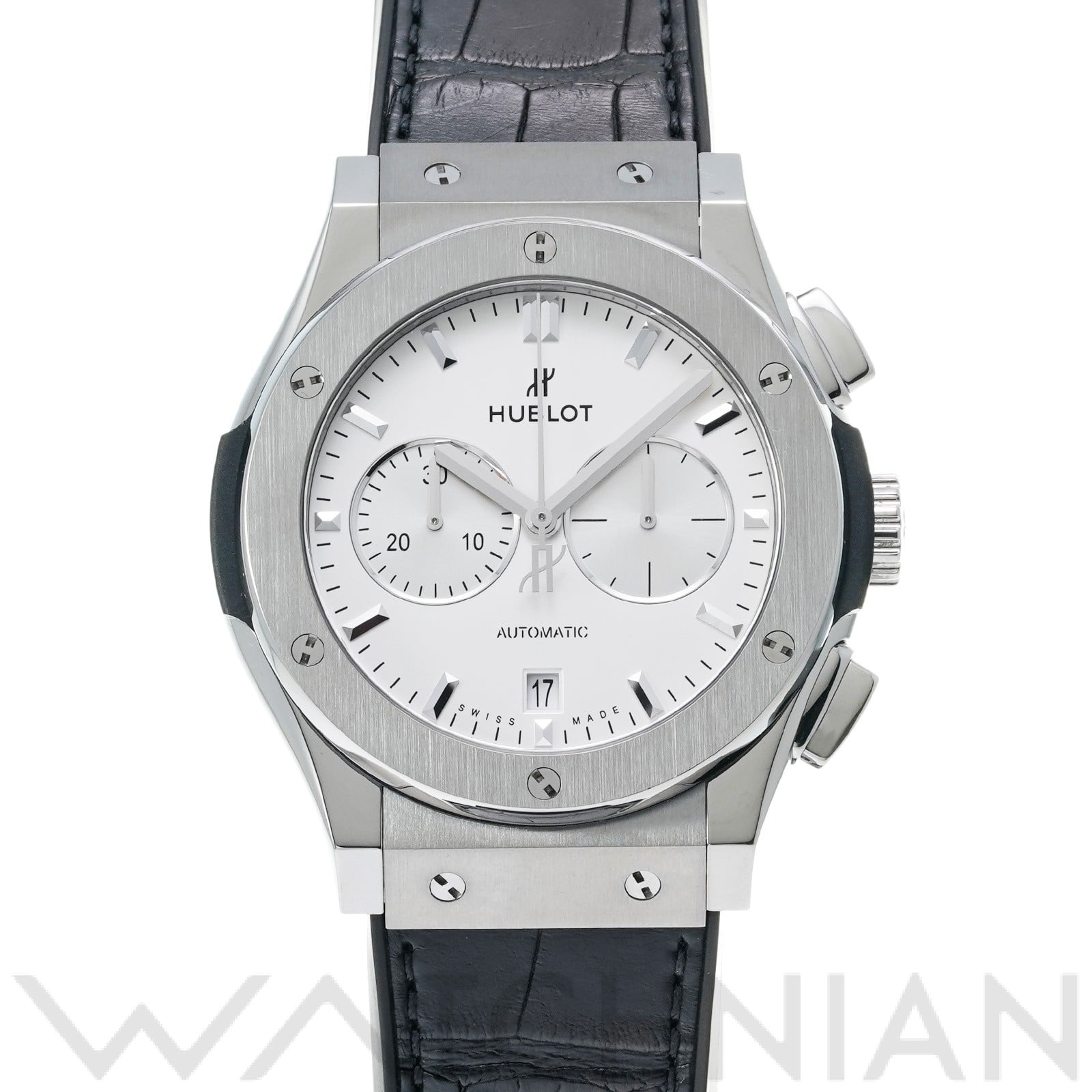 クラシックフュージョン チタニウム クロノグラフ オパリン 541.NX.2611.LR オパリン ウブロ HUBLOT メンズ 【中古】