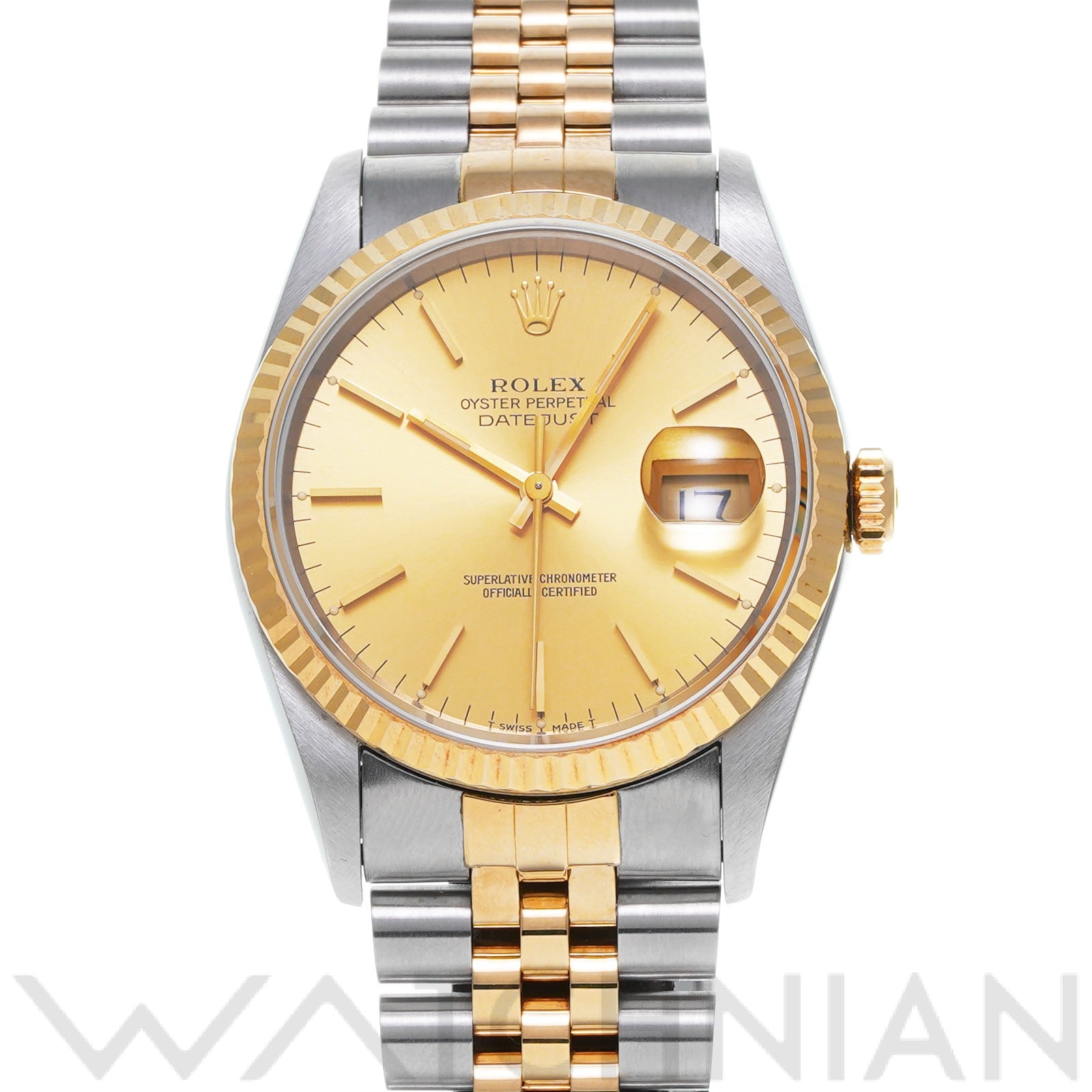 ロレックス デイトジャスト 16233 シャンパン メンズ 時計 【中古】【wristwatch】